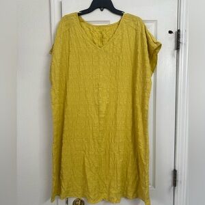 NWOT Yellow V-Neck Women's Dress Coverup 2XL